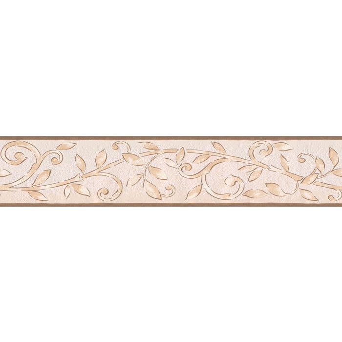 A.S. Création behangrand Only Borders blaadjesslinger bruin beige 2030-45