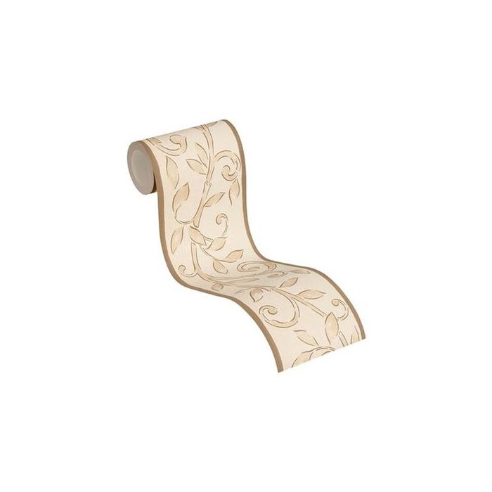 A.S. Création behangrand Only Borders blaadjesslinger bruin beige 2030-45