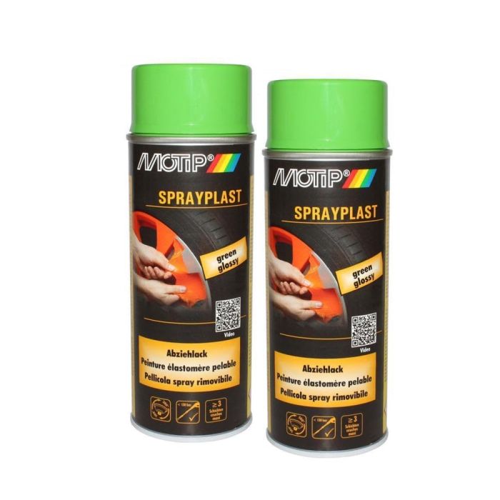Motip Sprayplast-Set groen Zijdeglans Velgenspray 2x 400 ml