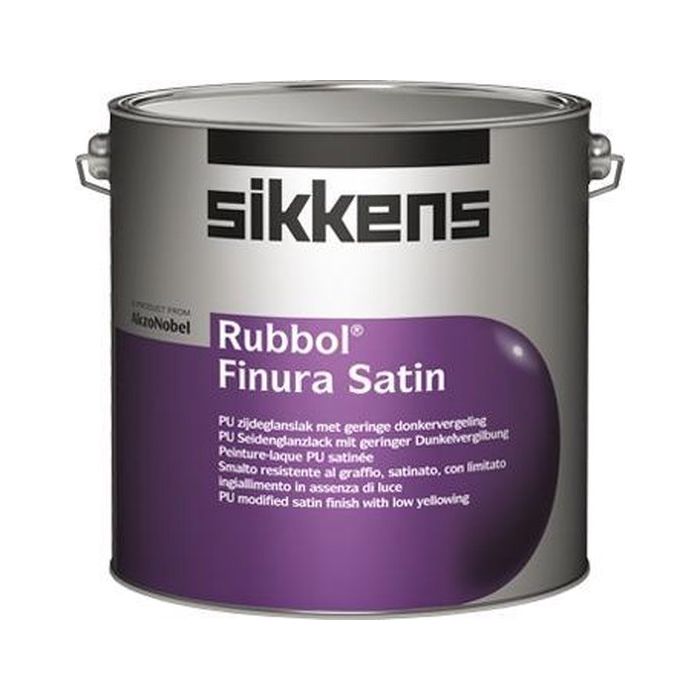 Sikkens Rubbol Finura Satin - 1 l - 12-14 m²/l - Wit - Lak - Afwerkingslaag