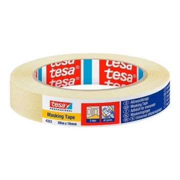tesa STANDARD Schilderstape Beige 50 m x 19 mm