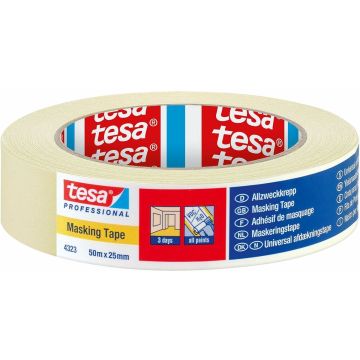 tesa STANDARD Schilderstape tesakrepp Beige 50 m x 25 mm