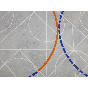 AS Creation Vliesbehang 37853-1 Grijs Blauw, Rood