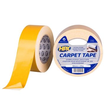 HPX Dubbelzijdige tapijttape wit 50mm x 25m